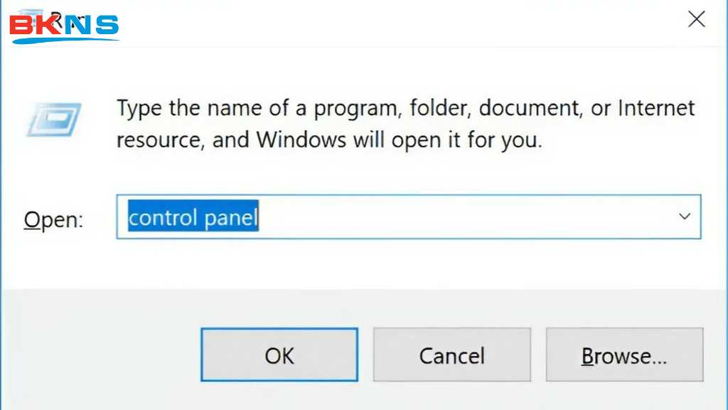 Vào Control Panel để vô hiệu hóa VPN và Antivirus