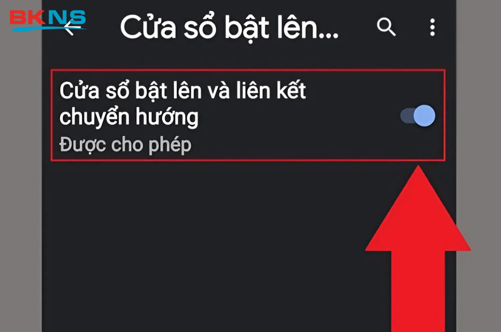Bật tính năng chặn cửa sổ bật lên và liên kết chuyển hướng để tránh các trang web lạ