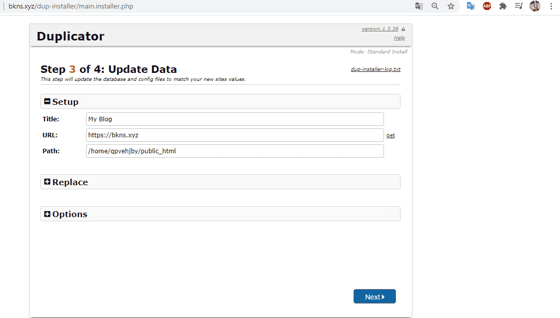 Tiếp tục chọn Next