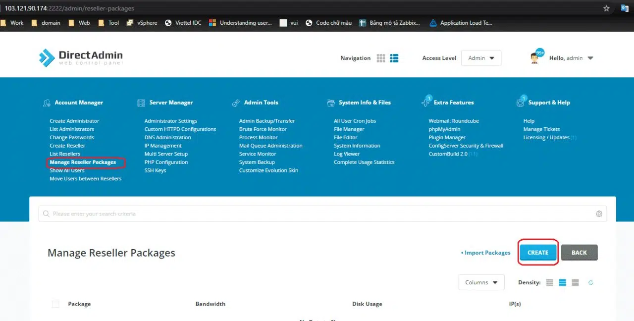 Tạo reseller