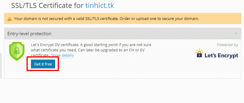 Nhấp vào Get it free