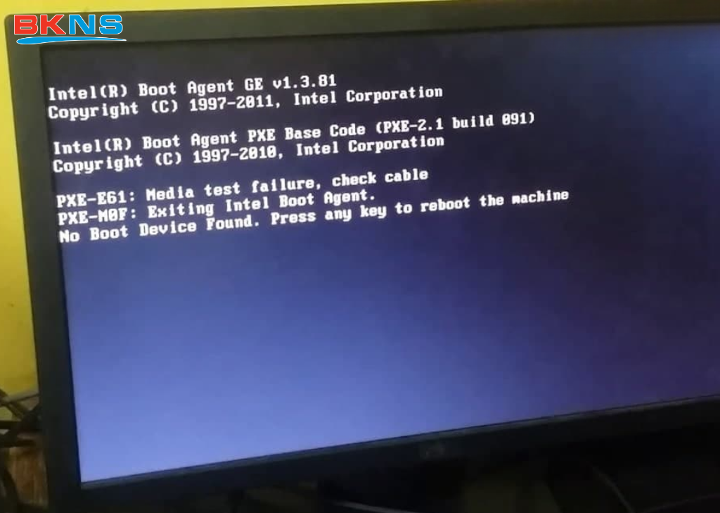 Nguyên nhân phổ biến gây lỗi No Boot Device Found