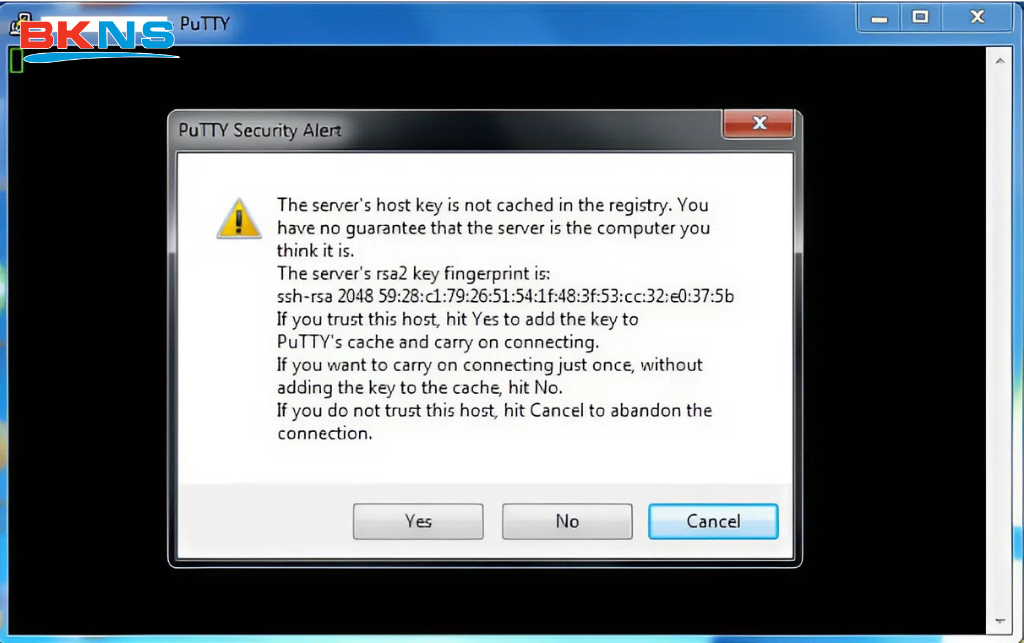 Chọn Yes để tiếp tục cài đặt