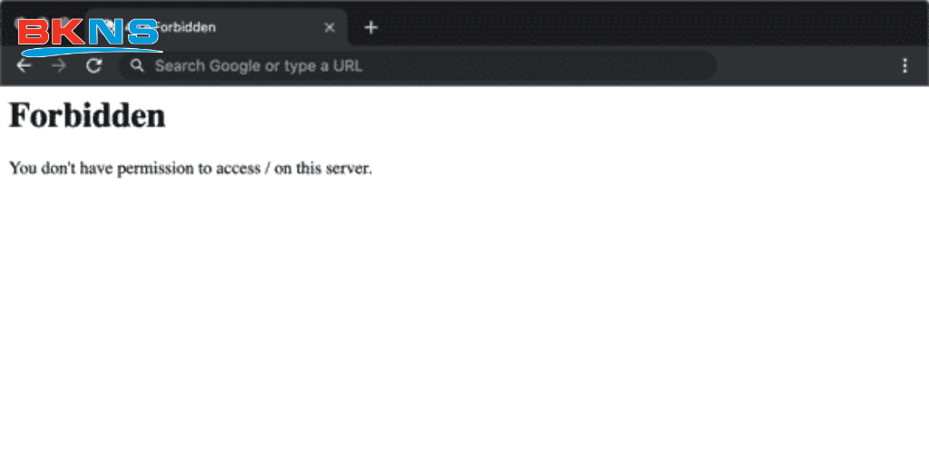 Lỗi 403 Forbidden error
