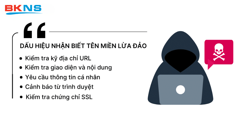Dấu hiệu nhận biết tên miền lừa đảo