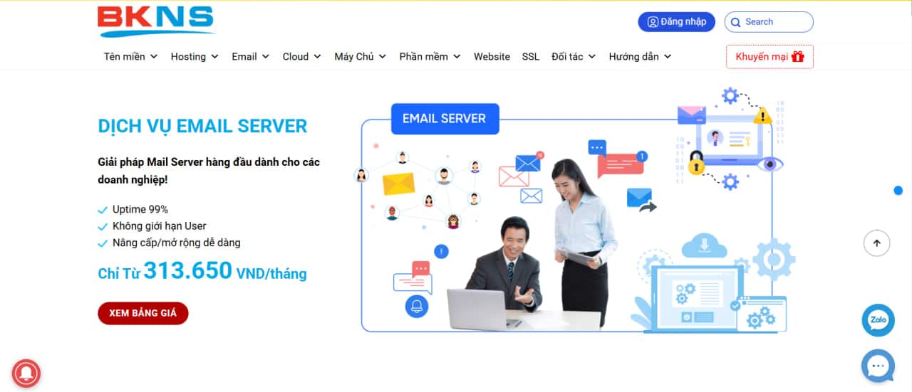 Dịch vụ Email Server tại BKNS