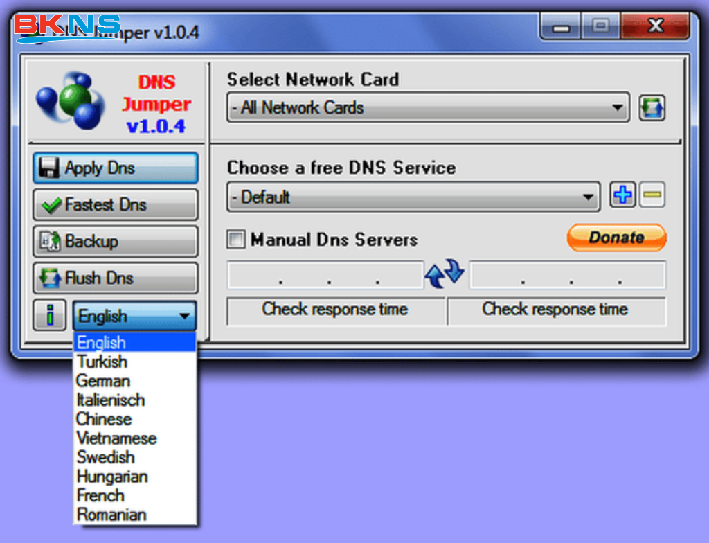 Phần mềm fake  địa chỉ IP DNS Jumper