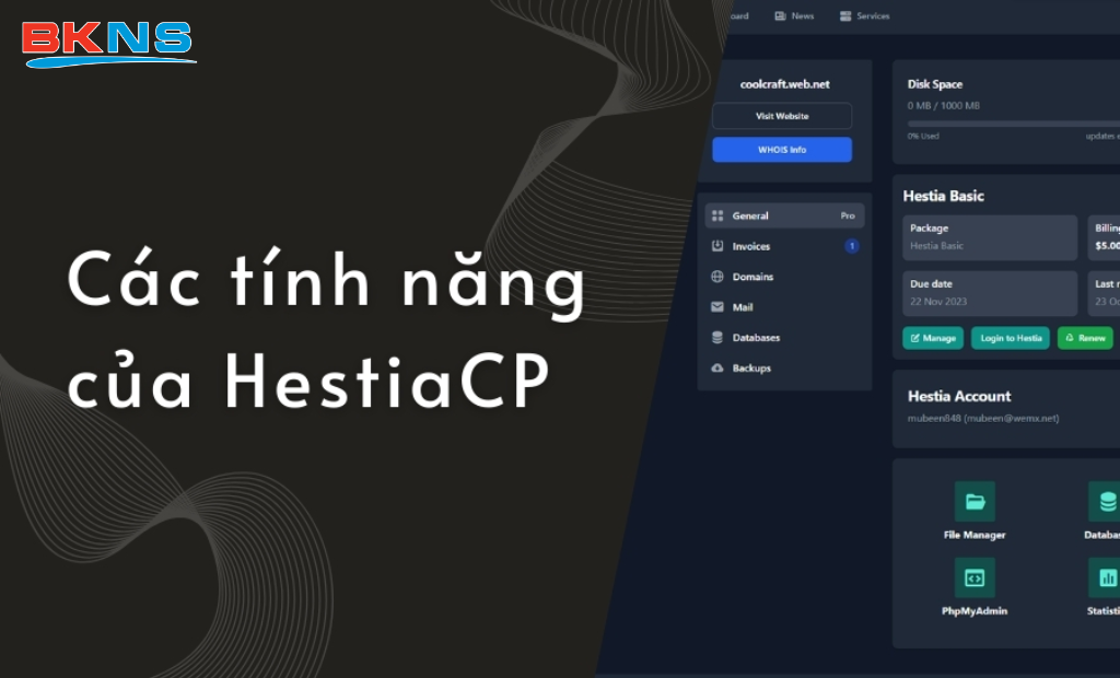 Tính năng nổi bật của HestiaCP