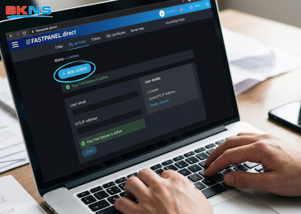 Lấy License miễn phí từ FastPanel.direct