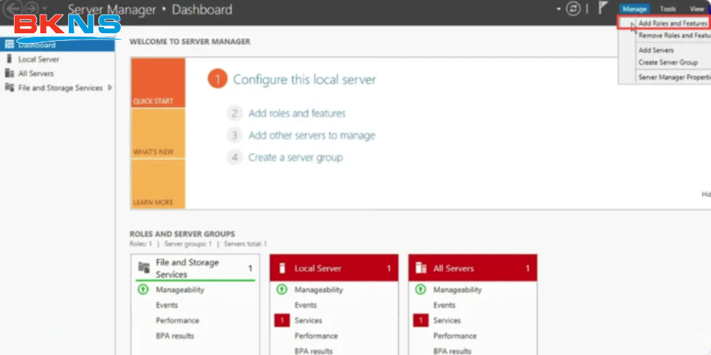 Thêm chức năng webserver cho IIS