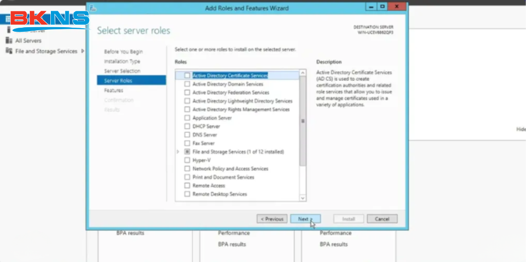 Danh sách các chức năng của IIS
