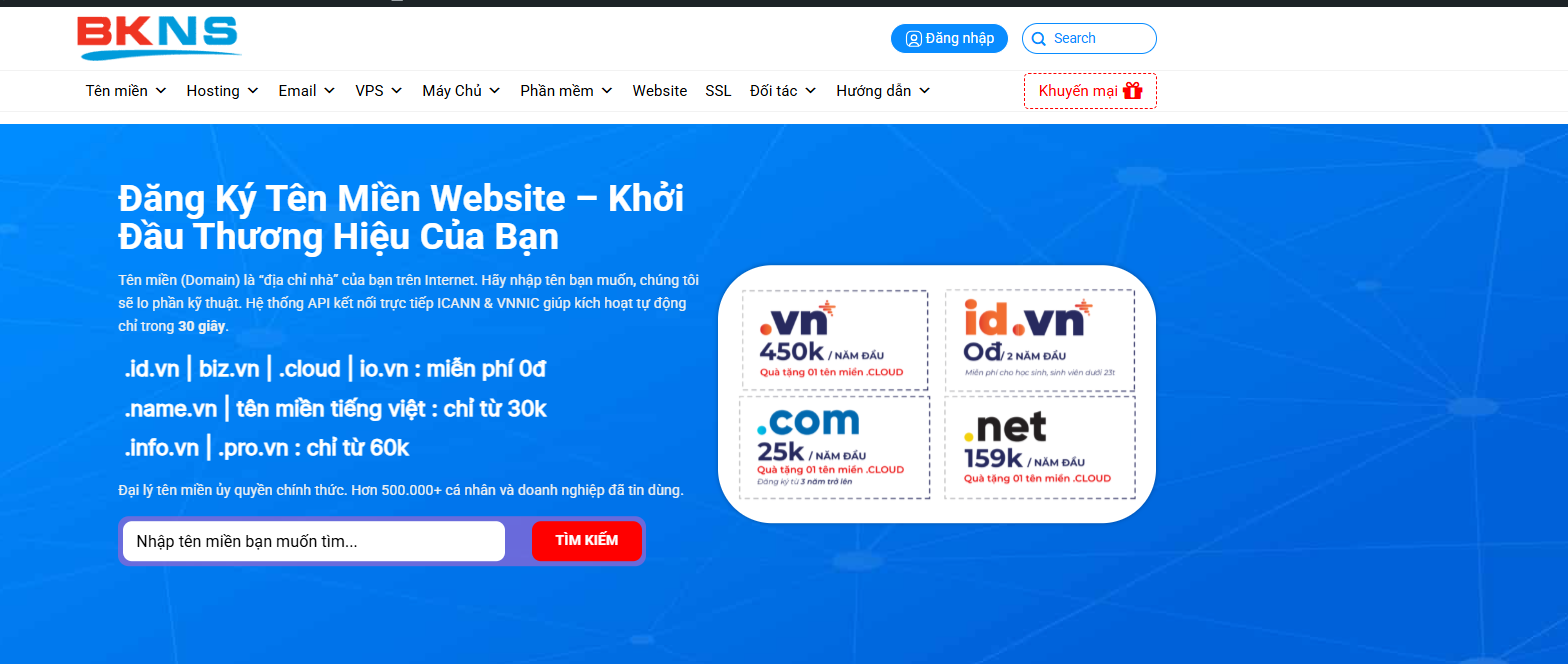 Đơn vị cung cấp tên miền edu.vn uy tín, giá tốt