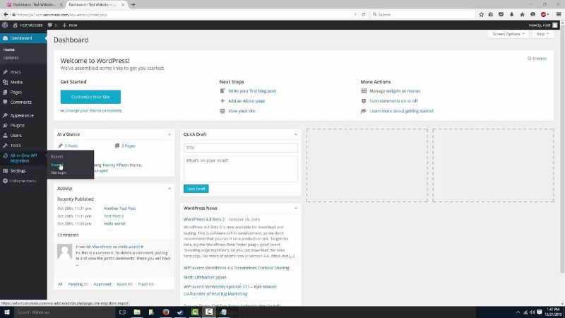 Sao chép website WordPress bằng Plugin