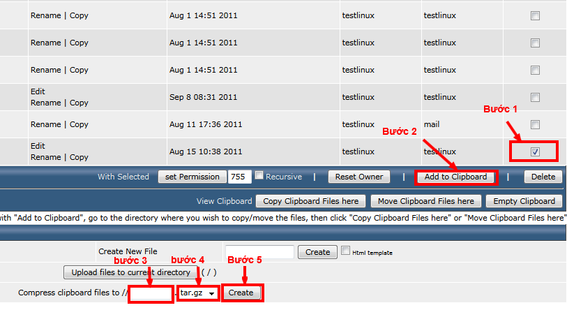 Hướng dẫn nén và giải nén file trên DirectAdmin