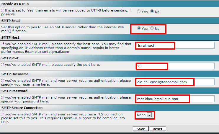 Hướng dẫn cấu hình SMTP cho website trên hosting DirectAdmin