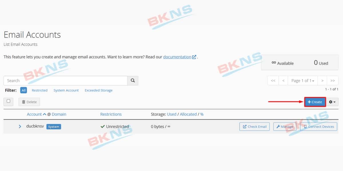Tạo email theo tên miền