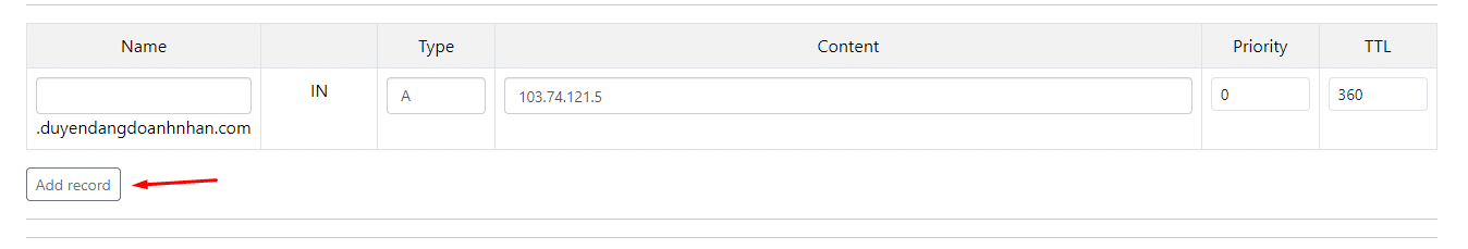 Thêm bản ghi nếu cần