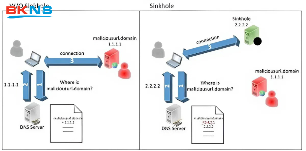 DNS Sinkholing có thể được thực hiện ở các cấp độ khác nhau