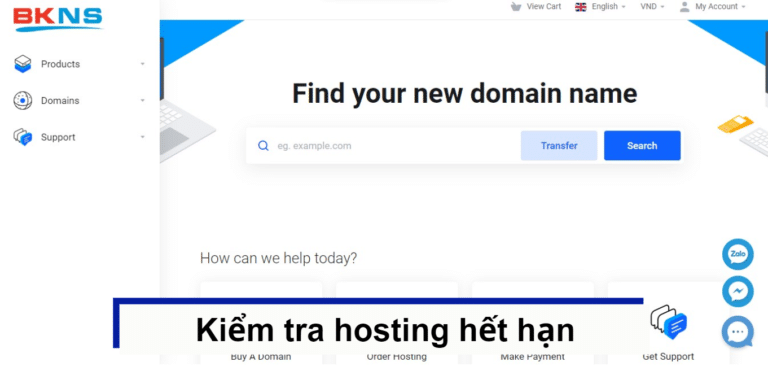 Hướng dẫn kiểm tra hosting hết hạn