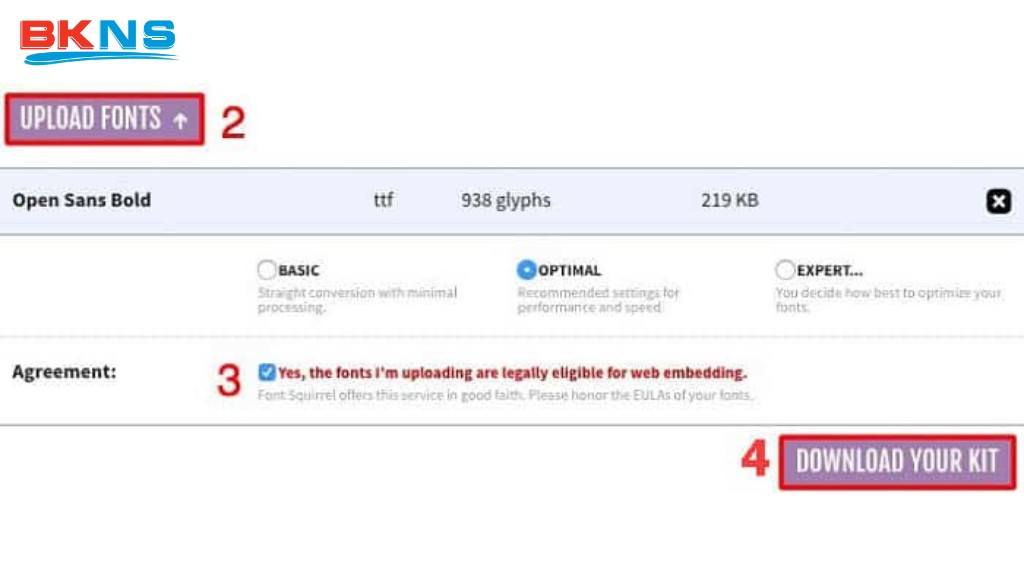 Hướng dẫn chuyển font sang định dạng thân thiện với website