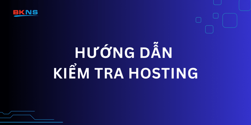 Hướng dẫn kiểm tra Hosting