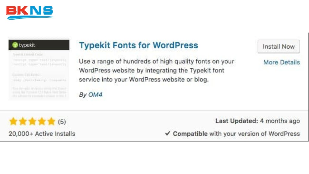 Thêm font chữ cho wordpress bằng Plugin Typekit