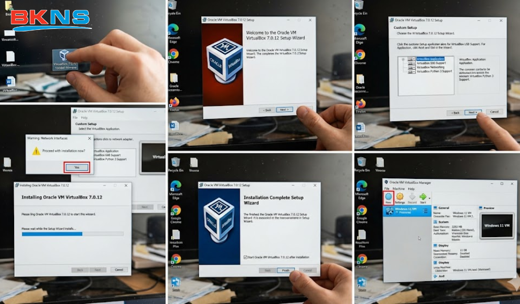 Màn hình cài đặt VirtualBox trên Windows