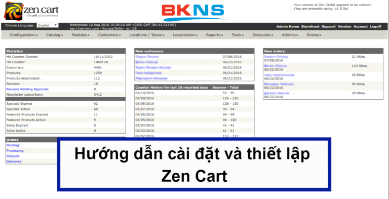 Hướng dẫn cài đặt và thiết lập Zen Cart