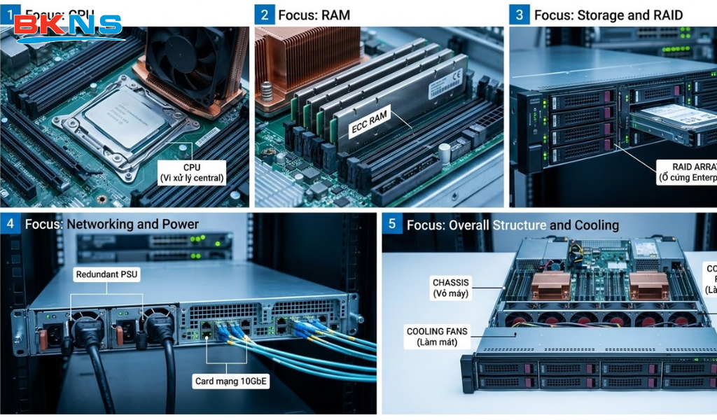 Cấu tạo cơ bản của một máy chủ vật lý