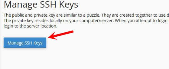 Click Manage SSH Keys