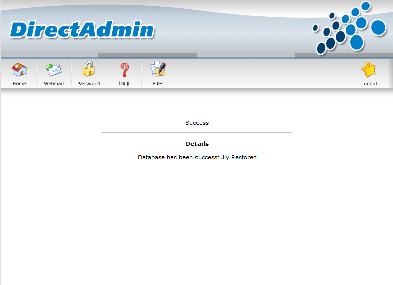 Thông báo đăng ký Database thành công
