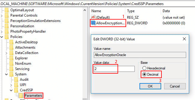 Hướng dẫn khắc phục lỗi CredSSP Encryption Oracle Remediation khi Remote Desktop