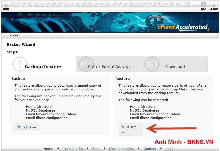 Hướng dẫn khôi phục dữ liệu Hosting cPanel