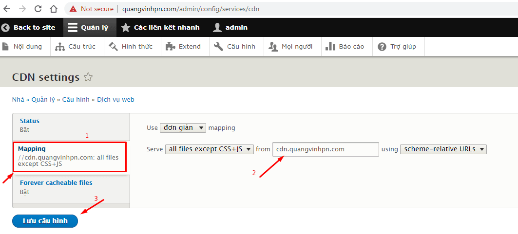 Hướng dẫn cài đặt CDN trên Drupal