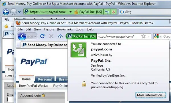Biểu tượng khóa hoặc thanh màu xanh lá cây trên trình web cung cấp cho người dùng tín hiệu về việc kết nối của mình có sự tin cậy