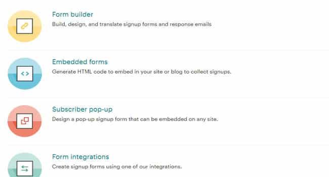 Các tính năng tùy chỉnh form đăng ký của Mailchimp