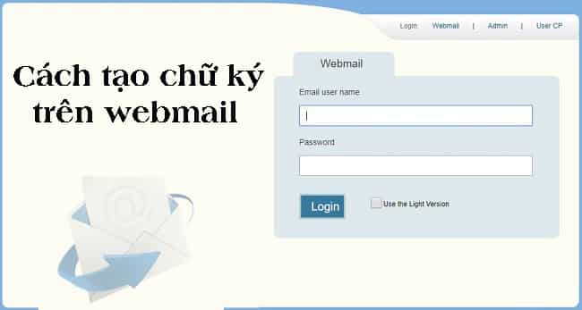 Cách tạo chữ ký trên Webmail