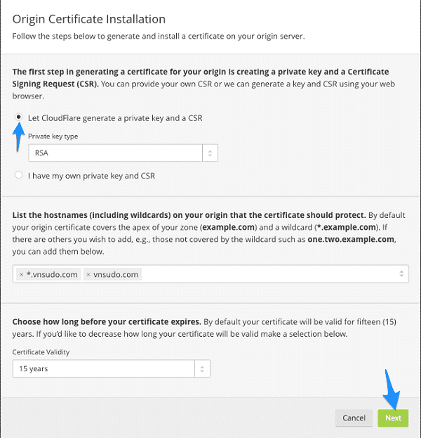 Cài SSL CloudFlare 1