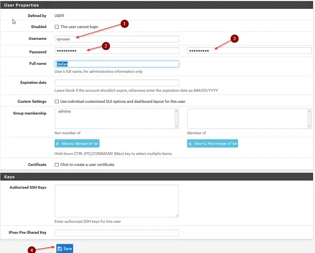 Cấu hình VPN trên Pfsense 5