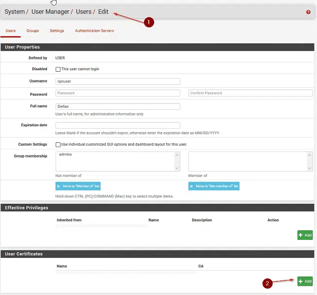 Cấu hình VPN trên Pfsense 6