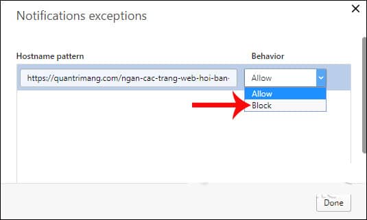 Chặn thông báo từ trang web trên Chrome, Firefox, Opera
