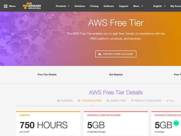 Đăng ký VPS free tại Amazon