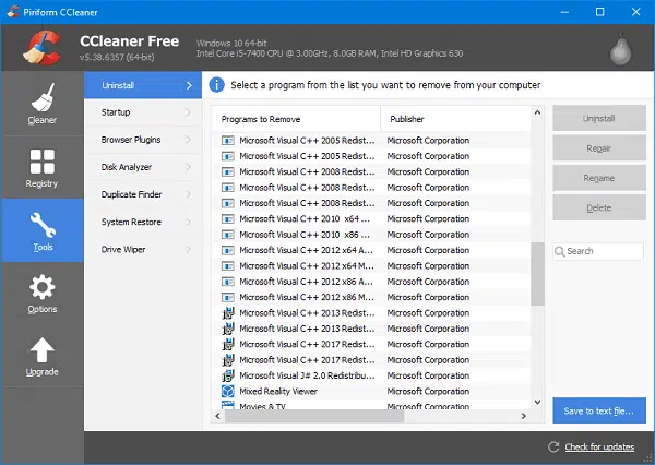 Gỡ bỏ phần mềm không có trong Control Panel Win 10 qua phần mềm của bên thứ ba