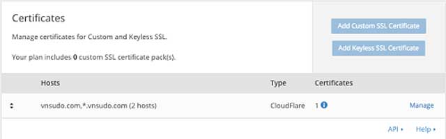Hướng dẫn cài SSL CloudFlare miễn phí