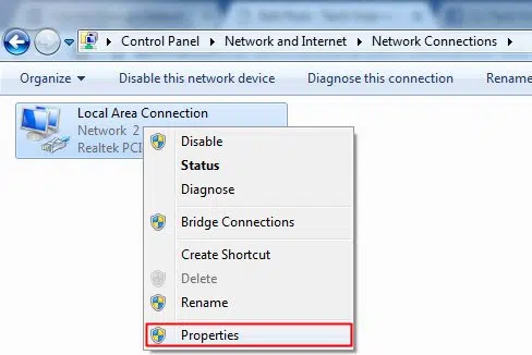 Hướng dẫn đổi DNS Win 7 3