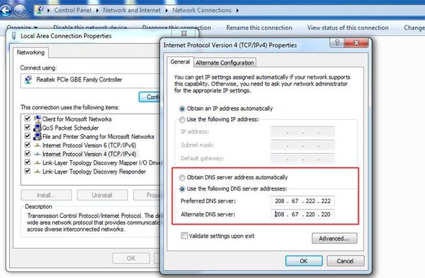 Hướng dẫn đổi DNS Win 7  4