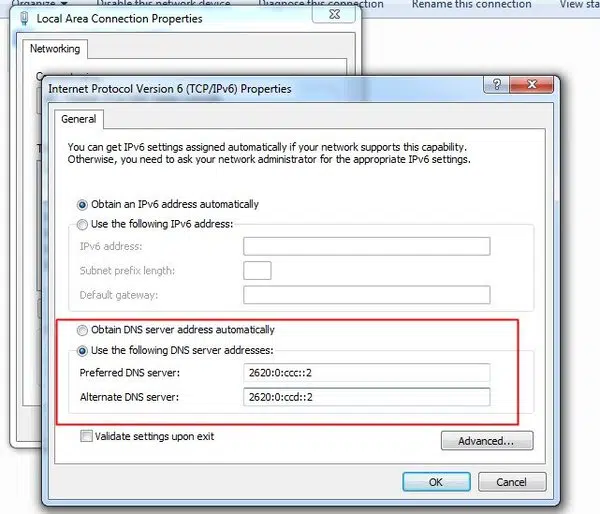 Hướng dẫn đổi DNS Win 7 5