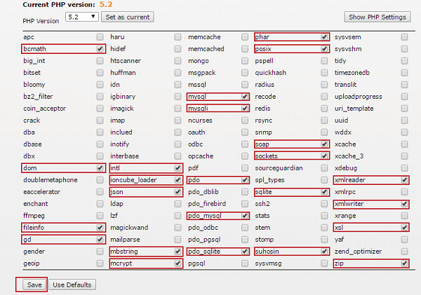 Current PHP version: 5.2