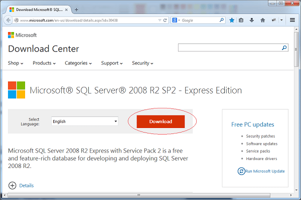 Download SQLServer Express 2008 Release 2