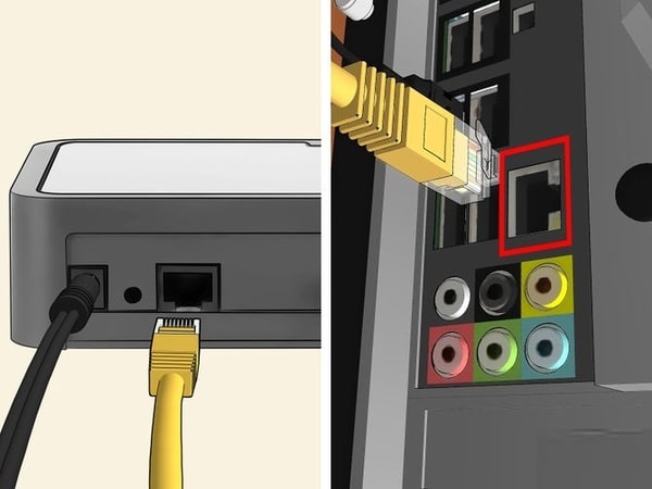 Khắc phục lỗi DNS server isn't responding bằng cách kết nối máy tính qua ethernet